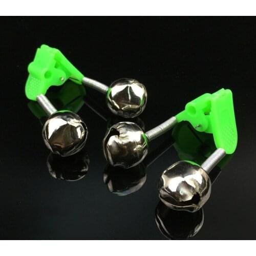 5 Pcs/lot Fishing Rod Bite Alarm Bells Twin Bells Clip Alerter Fish Bite Alarm Fishing Tackle Tool Pesca Acesorios