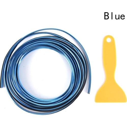 5M Bright Trim Strip Car Decoration Interior Line Girl Car Accessories Pendant Dashboard Ornaments Door Panel Gap
