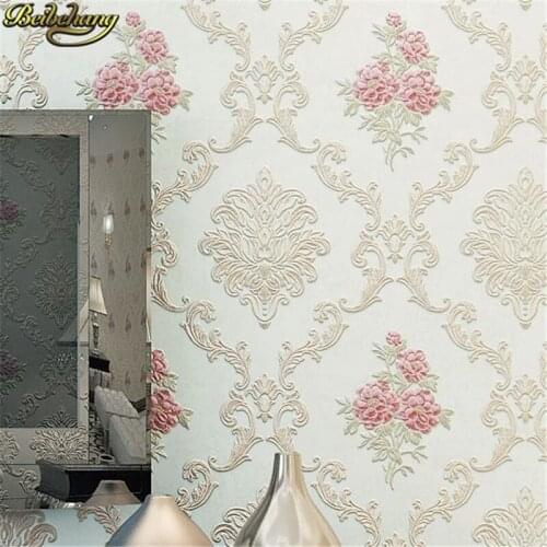 Beibehang American Retro non-woven wallpaper for bedroom living room study TV background 3d flooring wall paper roll home decor