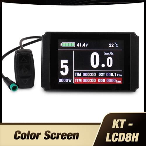 FreeShipping ebike 24V 36V 48V Display intelligent Waterppopf plug KT LCD8H Control Panel Electric Bicycle bike Parts controller