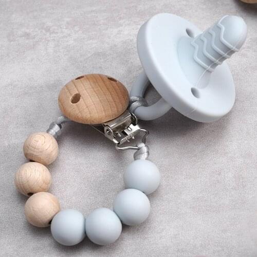 Baby Stuff Unique Design Sensory Teething Pain Nontoxic Sufficient Silicone Lollies Scoop Up Easily Wipes Clean Pacifier Holder