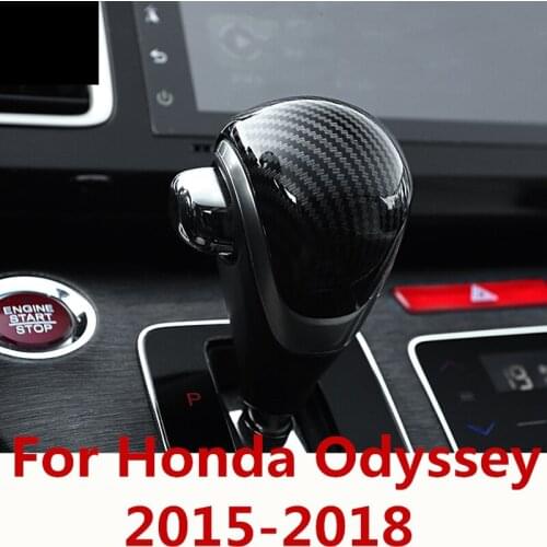 For Honda Odyssey 2015-18 Carbon Fiber Gear shift lever head cover trim sequins auto accessories Interior decoration Accessories