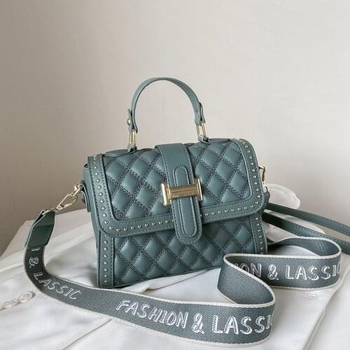 Elegant Female Casual Tote Bag Top Handle Bags Fashion New High Quality PU Leather Womens Designer Handbag Rivet Shoulder Bag