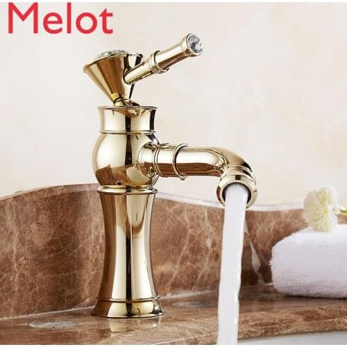 European style antique single hole faucet wash basin