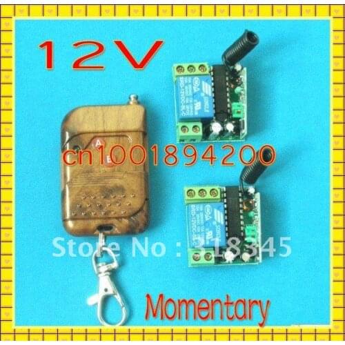Garege door open wireless remote control system 12V wireless remote control switch 1 transmitter &2 receiver Press ON Loosen OFF