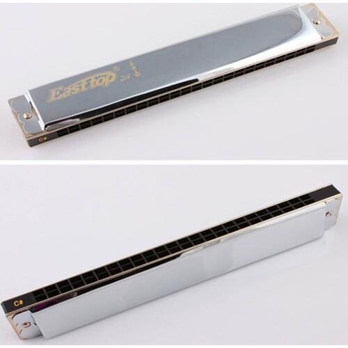 Tremolo Harmonica Easttop 24 Holes Musical Instrument Harp C Key Mouth Ogans Harmonizer Music Instrument Tremolo Harmonica