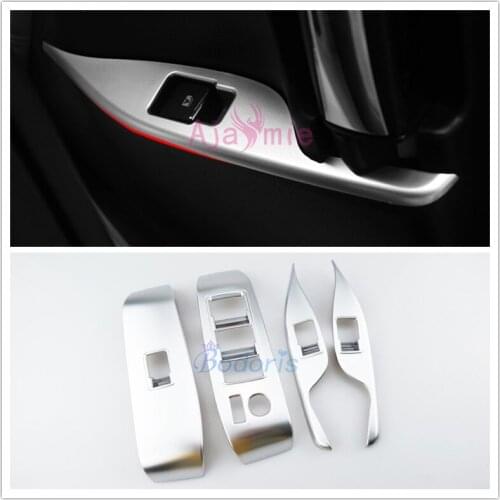 Chrome Car Styling Interior Window Glass Switch Garnish Overlay Panel For Toyota Alphard VELLFIRE 30 2016-2019 Accessories