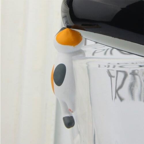 1pc Cute Pet Dog Kitten Puppy Shiba Inu Siberian Husky The Edge of Cup Figurines Collection Mini Cat Models Dolls Toys Gifts