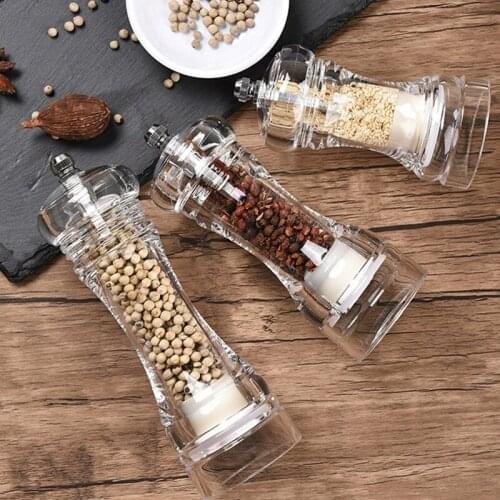 Salt and Pepper Grinder Mill Set, Adjustable Coarseness Ceramic Sea Salt Grinder Shakers for Home Kitchen