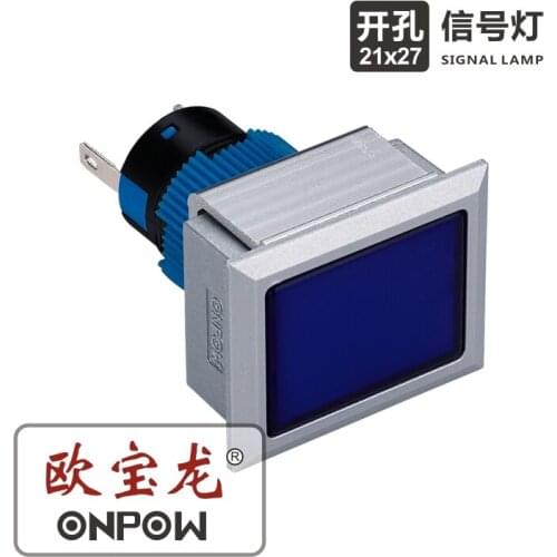 ONPOW 22mm rectangular head indicator LAS1-AWJ-D/ CE, RoHS