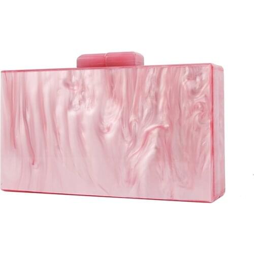 Luxury Handbags Women Bags Designer Acrylic Bag Pearl Pink Bolsas Shopping Travel Make up Summer Hand bag Acrylic Box Clutch