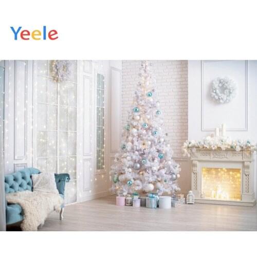 Christmas Tree Fireplace light Window Sofa baby birthday Backdrop Photography Custom Photographic Background For Photo Studio