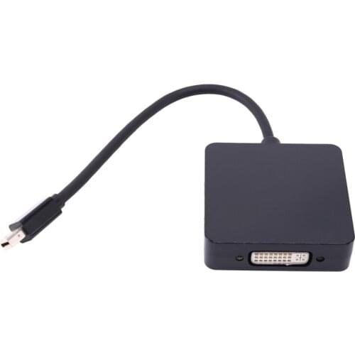 MiniDP to HDMI-Compatible VGA DVI Adapter, 3-In-1 Mini DP to HDMI-Compatible/DVI/VGA Adapter(Male to Female) Compatible