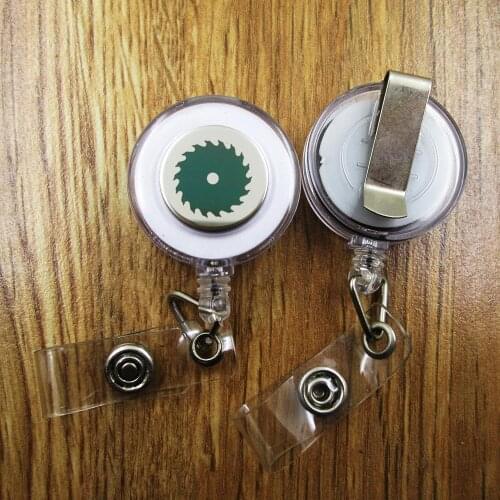 Spinning Saw ID Badge Reel gift for him/her friend family retractable recoil id badge holder work fun