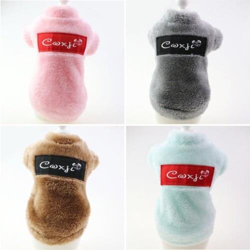 Warm Fleece Pet Dog Clothes Soft Pet Coat Puppy Dogs Shirt Chihuahua Pullover Yorkies Hoodie Warm Dog Costume Outfit Ropa Perro