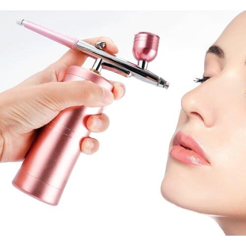 Top 0.3mm Pink Mini Air Compressor Kit Air-Brush paint Spray Gun Airbrush For Nail Art Desgin Tattoo Craft Cake Nail Tool Set