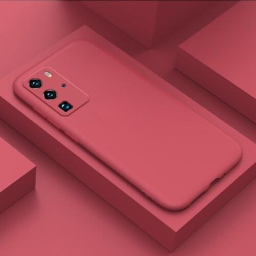 Ultra-thin Cute Liquid Silicone Phone Case For Huawei P40 P30 P20 Lite Pro Mate 30 20 10 Honor Luxury Candy Color Cover Coque