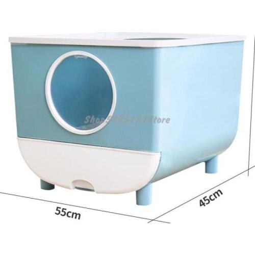 Cat Litter Basin Fully Enclosed Cat Toilet Splash Proof Drawer Type Cat Excrement Basin Super Large Deodorizing