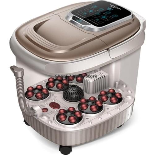 Foot Bath Full Automatic Foot Wash Basin Electric Massage Heating Foot Bath Bucket Foot Therapy Machine Household Cons