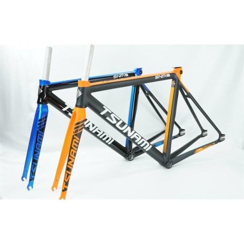 TSUNAMI 2021 New Style SNM300 Fixed Gear700c Aluminum Frame and Fork 52cm 54cm High Quality Single Speed Bicycle Frameset
