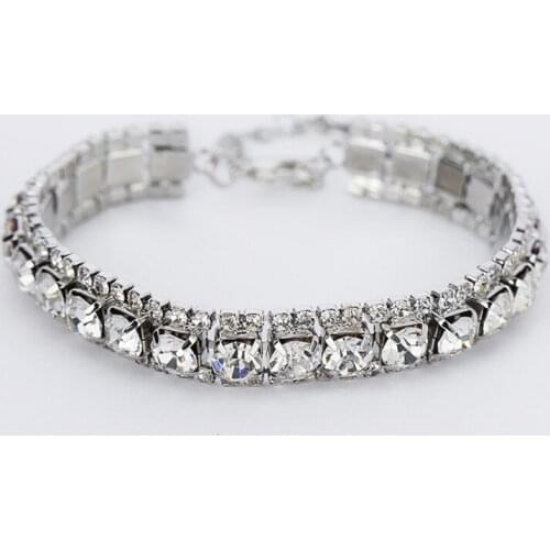 YFJEWE bangles for women luxury jewelry accessories Christmas Gift Fashion full rhinestone crystal sliver plated bracelets #B121