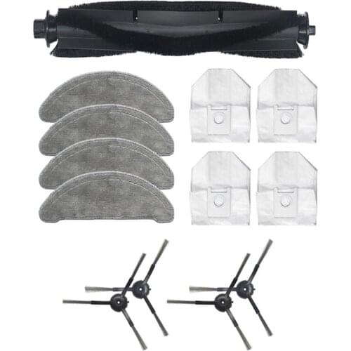 For Xiaomi RoidMi EVE Plus Sweeper Parts Side Brush Kit Main Brush Dust Bag Mop Rag Vacuum Cleaner Accessories