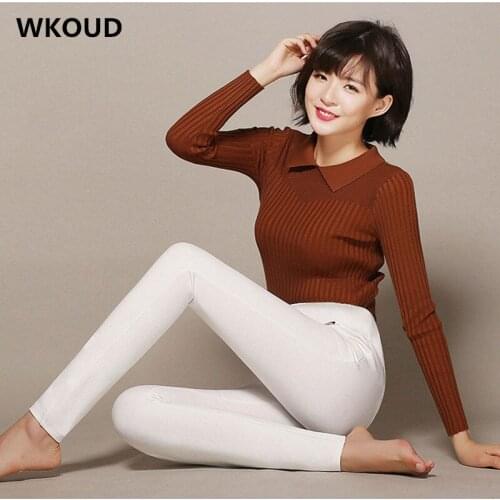 WKOUD 2019 High Waist Leggings Women Candy Colors Pencil Pants Full Length Leggings Stretch Trousers Female Casual Wear P8807