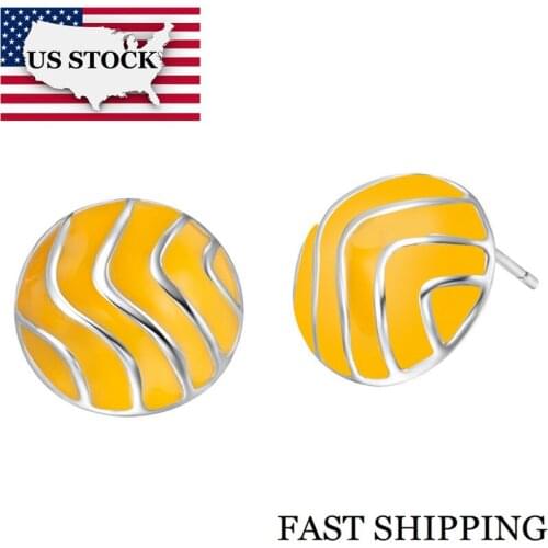 US STOCK 15% Off Stud Earrings for Women Aretes Jewelry Bague Silver Earring Champagne Engagement Accessories Uloveido R647