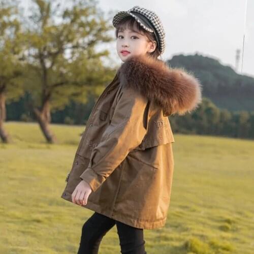Winter Girls Clothes 10 12 Year for Girls Coat Children Jacket Fashion Girl Clothing Thick Parka Fur Hooded Snowsuit Outerwear