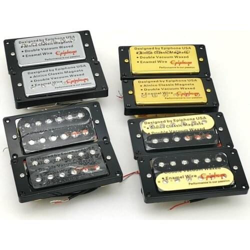 Humbucker Pickup Chrome Gold Black zebra MADE IN KOREA 1 Set Original Epi LP Standard SG Electric Guitar Alnico Bar