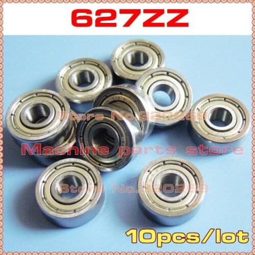 10pcs Radial Shaft 627ZZ Ball Bearing 7*22*7 7x22x7mm Metal Shield 627Z Deep Groove