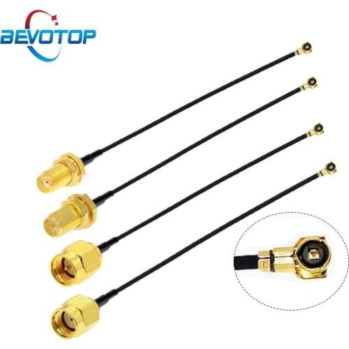 2PCS/lot IPEX4 Cable uFL u.FL IPX IPEX4 MHF4 Female to SMA Female WIFI Antenna RF Coaxial Cable RG1.13 Pigtail Extension Jumper