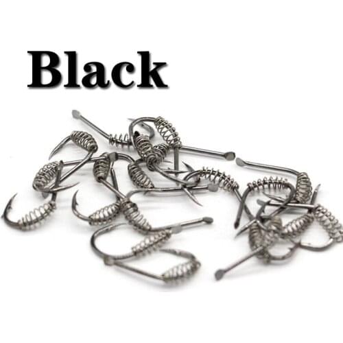 20pcs lot Spring Hook Barbed Circle Carp Colored HookSize 4# to 14# Jig Fly Fishing Hook Fishing Accessories Supplies Lures