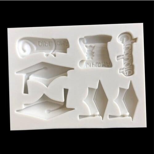 8.5*6.5*1CM DIY Sugar Craft Cake Vintage Doctor Hat Silicone Mold Fondant Mold Cake Decorating Tools Gum Paste Mold