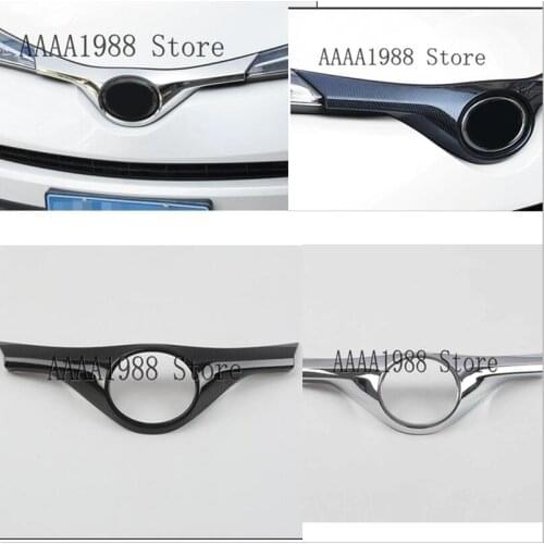 ABS Chrome Car Front Grill Grille Upper Cover Trim Decorative For Toyota CHR C-HR 2016 2017 2018 2019 20Car Styling Auto Sticker
