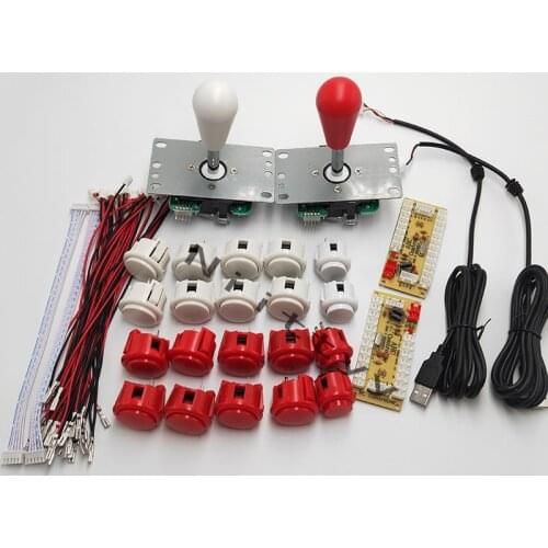Arcade joystick DIY Kit Zero Delay USB Controller PC Sanwa Oval ball Joystick Push Buttons for PC PS3 for pandora game Free send