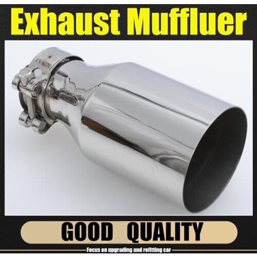 Free Shipping: 1 PC Car Stainless Steel Universal Exhaust System Muffler Tip End pipe Car Exhaust Tip For Mazda BMW