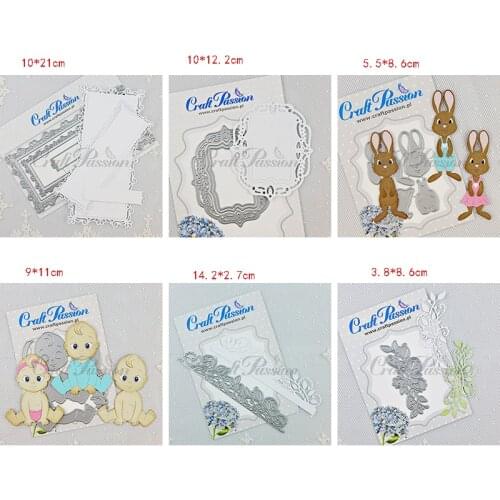 CH 2021 New Arrival Rabbits and Children Metal Cutting Dies 3D DIY Scrapbooking Carbon Sharp Craft Die Photo Invitation