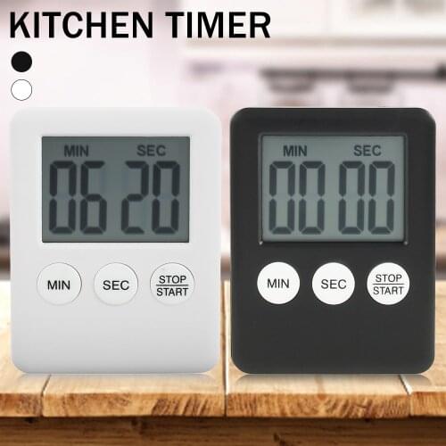 Digital Kitchen Timer MagneticTimer LCD Screen Square Cooking Count Up Countdown Stopwatch Clock Temporizador Cocina Kookwekker