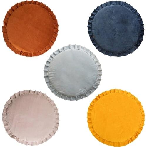 Baby Play Mat Crawling Carpet Kids Room Floor Rug Round Game Pad Playmat Decor