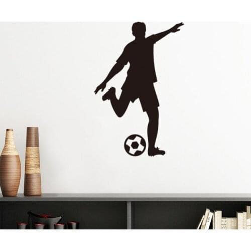 Football soccer Silhouette Sports Silhouette Removable Wall Sticker Art Decals Mural DIY Wallpaper for Room Decal