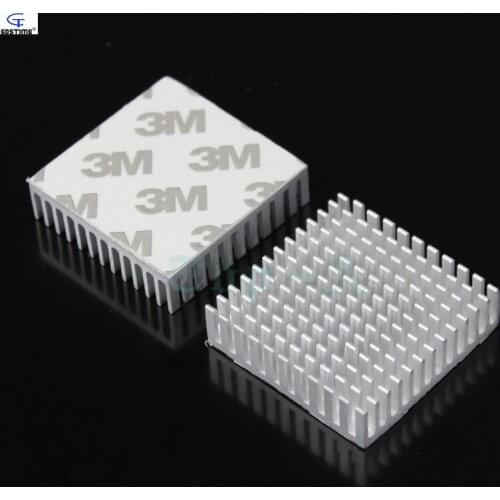 Gdstime 2pcs Hot 35*35*10mm Aluminum Heat Sink Heatsink Cooling Fan Radiator Silver