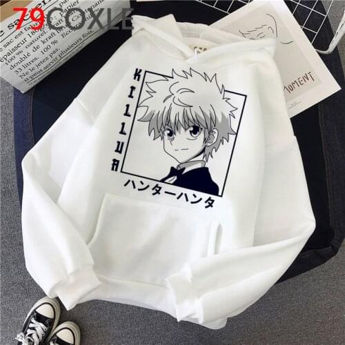 Kawaii Hunter X Hunter Hoodies Men Winter Warm Sweatshirt Japanese Anime Killua Graphic Hoodie Funny Cartoon Hisoka Hoody Male