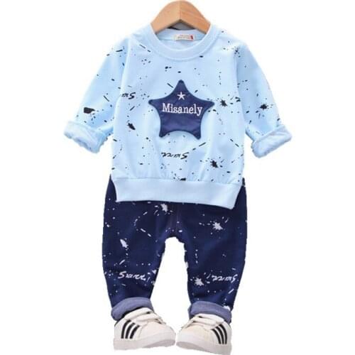 Fashion Children Sport Clothing Sets Boys Baby Girls Casual T-shirt Pants 2Pcs/Set Spring Autumn Kids Cotton Sport Suits