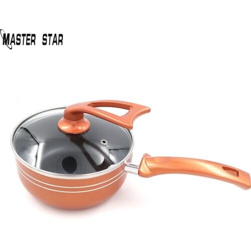 Master Star Copper 1L Milk Pot For Body Food Cooking Saucepan Healthy Fast Heat Soup Pan