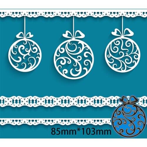 Metal Cutting Dies lace pattern ball New Scrapbook paper template Embossing DIY Paper Card Craft 85*103mm