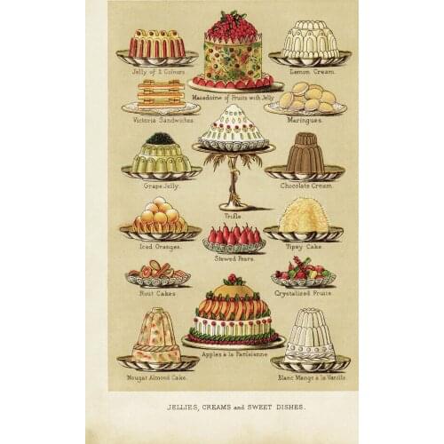 SWEET DISHES LARGE METAL TIN SIGN POSTER WALL PLAQUE VINTAGE AD