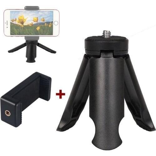 Mini Desktop Tripods Tripod for Mobile Phone Action Camera Handheld Gimbal Stabilizer Holder Stand Bracket with Phone Clip