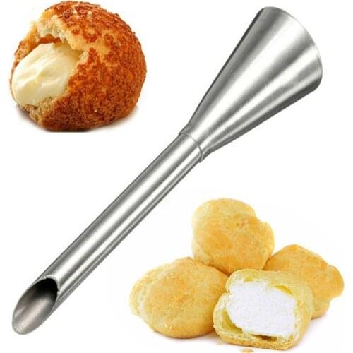 1Pcs High Quality Cream Icing Piping Nozzle Tip Stainless Steel Long Puff Nozzle Tip Set Decorating Tool Pastry Decor