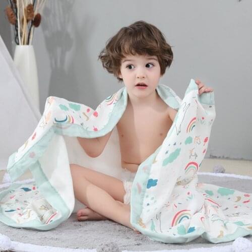 New Babies Accessories Newborn Muslin Baby Blanket Cotton Comfortable Delicate Bath Towel Stroller Children Quilt Swaddle AB18